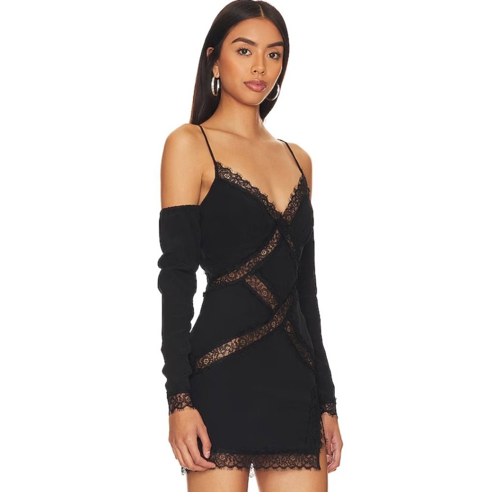 Lovers + Friends Black Lace Mini Dress - Picture 2 of 3